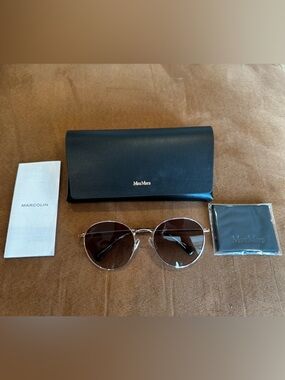 Max Mara MM0113-K Shiny Rose Aviator Sunglasses